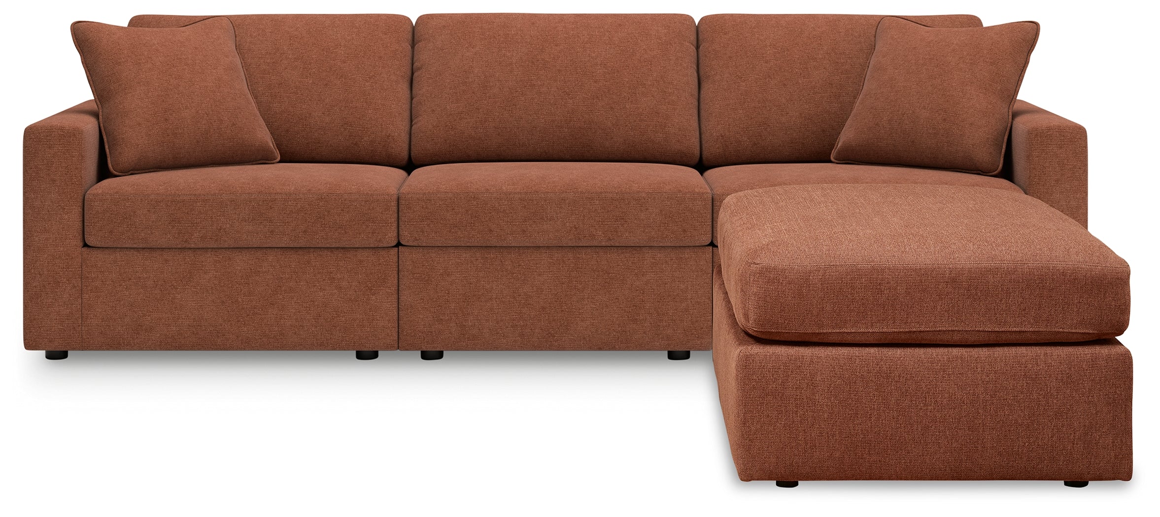 J&M Furniture - Ashley Furniture - Modmax 3-Piece Sectional and Ottoman - 3-Piece Sectional and Ottoman / Spice - 92102U4