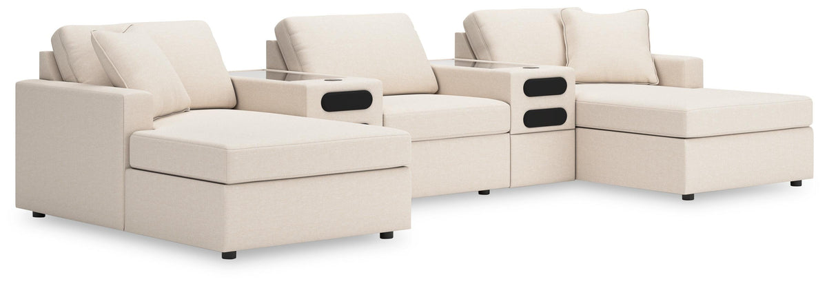 J&M Furniture - Ashley Furniture - Modmax 5-Piece Double Storage Chaise Sectional with Audio Consoles - RAF 5-Piece Double Storage Chaise Sectional with Audio Consoles - 92103S99