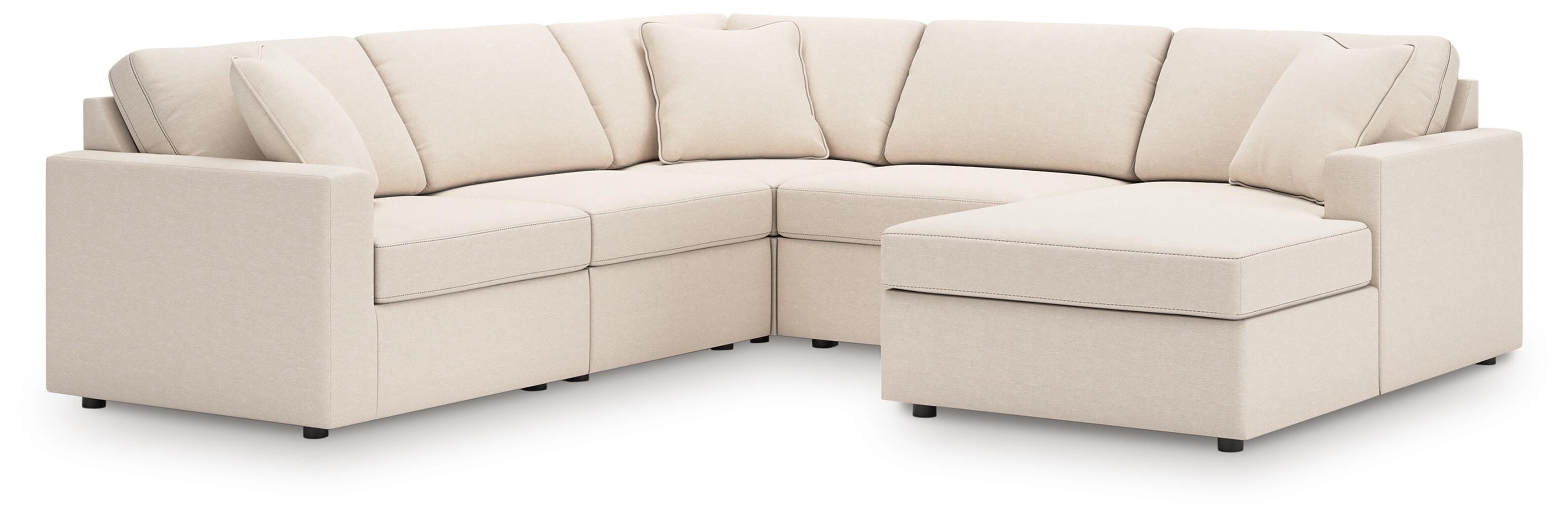 J&M Furniture - Ashley Furniture - Modmax 5-Piece Sectional with Chaise - RAF 5-Piece Sectional with Chaise / Oyster - 92103S68