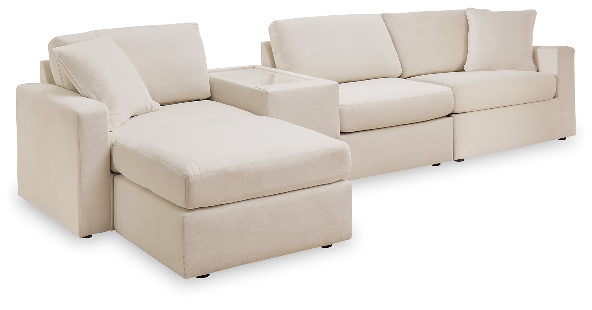 J&M Furniture - Ashley Furniture - Modmax 4-Piece Sectional and Ottoman - 4-Piece Sectional and Ottoman / Oyster - 92103U12
