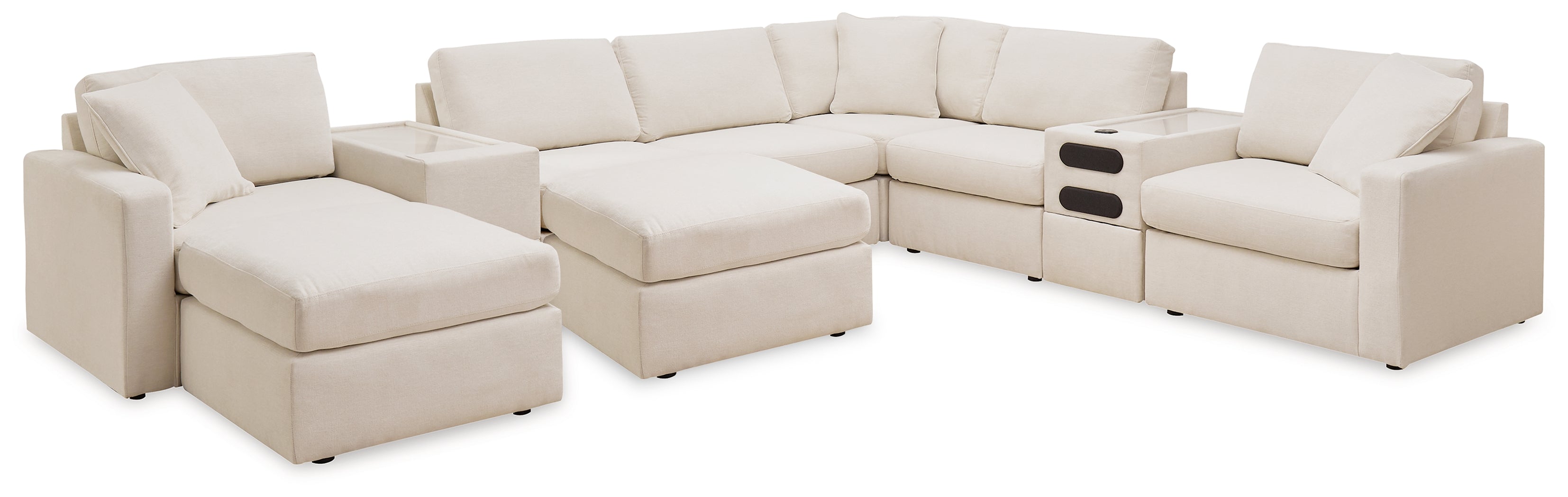 J&M Furniture - Ashley Furniture - Modmax 8-Piece Sectional and 2 Ottomans - 8-Piece Sectional and 2 Ottomans / Oyster - 92103U13