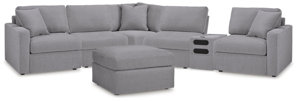 J&M Furniture - Ashley Furniture - Modmax 6-Piece Sectional and Oversized Accent Ottoman - 6-Piece Sectional and Oversized Accent Ottoman - 92104U25
