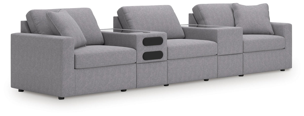 J&M Furniture - Ashley Furniture - Modmax 5-Piece Sectional with Audio System - RAF 5-Piece Sectional with Audio System - 92104S64