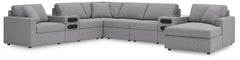 J&M Furniture - Ashley Furniture - Modmax 8-Piece Sectional with Audio System and Chaise - RAF 8-Piece Sectional with Audio System and Chaise - 92104S48