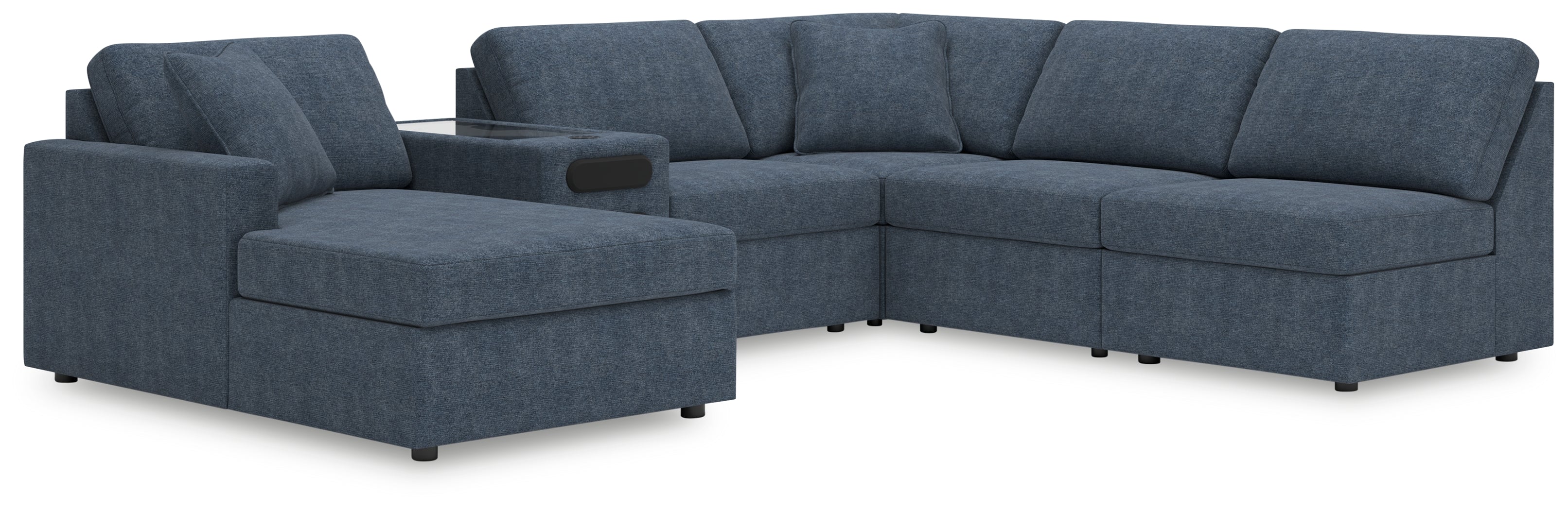 J&M Furniture - Ashley Furniture - Modmax 6-Piece Sectional with Chaise - RAF 6-Piece Sectional with Chaise / Ink - 92121S24