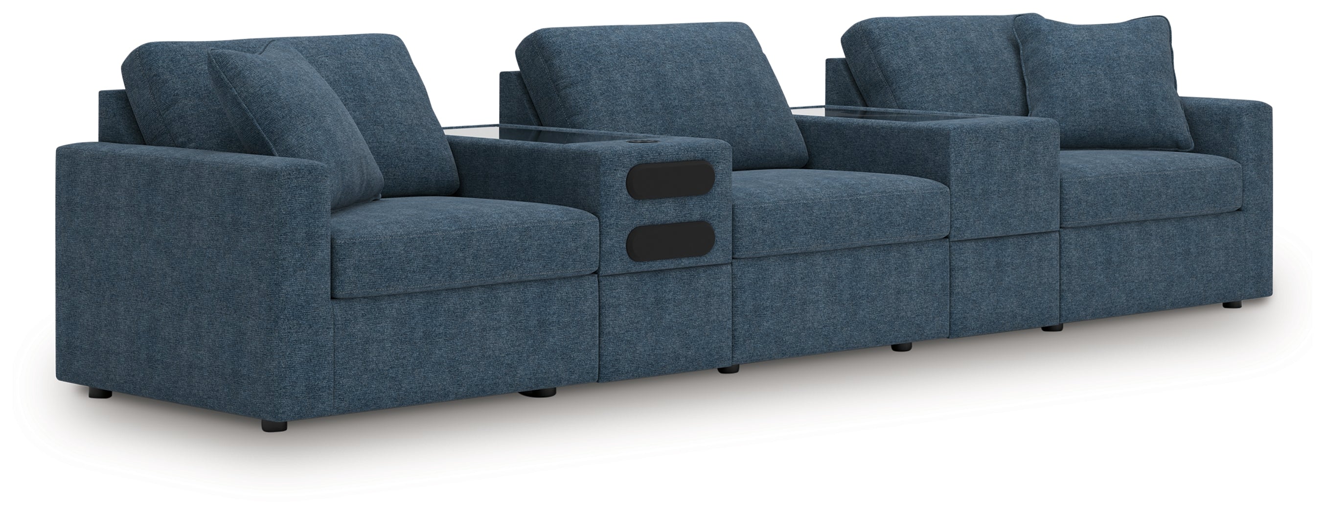 J&M Furniture - Ashley Furniture - Modmax 5-Piece Sectional with Audio System - RAF 5-Piece Sectional with Audio System / Ink - 92121S64