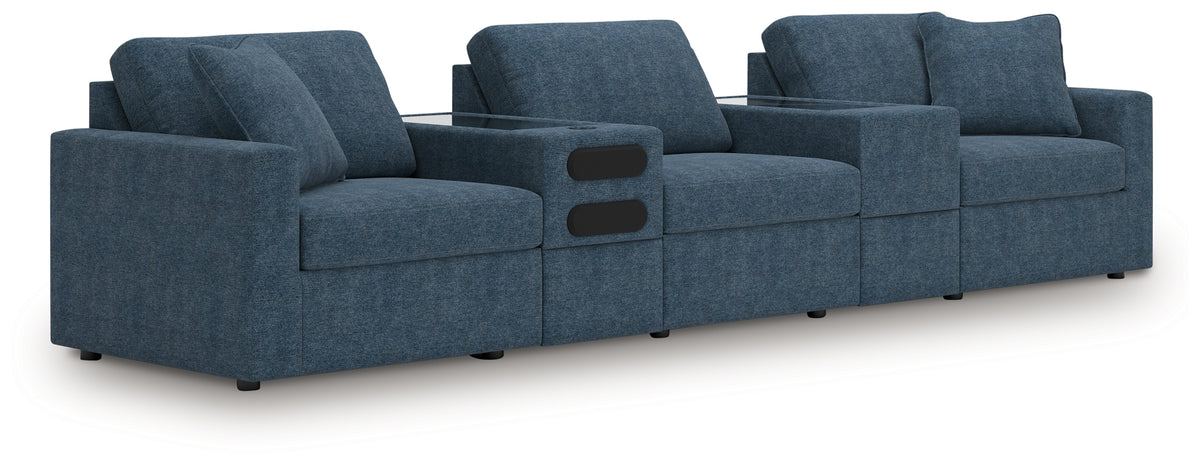 J&M Furniture - Ashley Furniture - Modmax 5-Piece Sectional with Audio System - RAF 5-Piece Sectional with Audio System / Ink - 92121S64