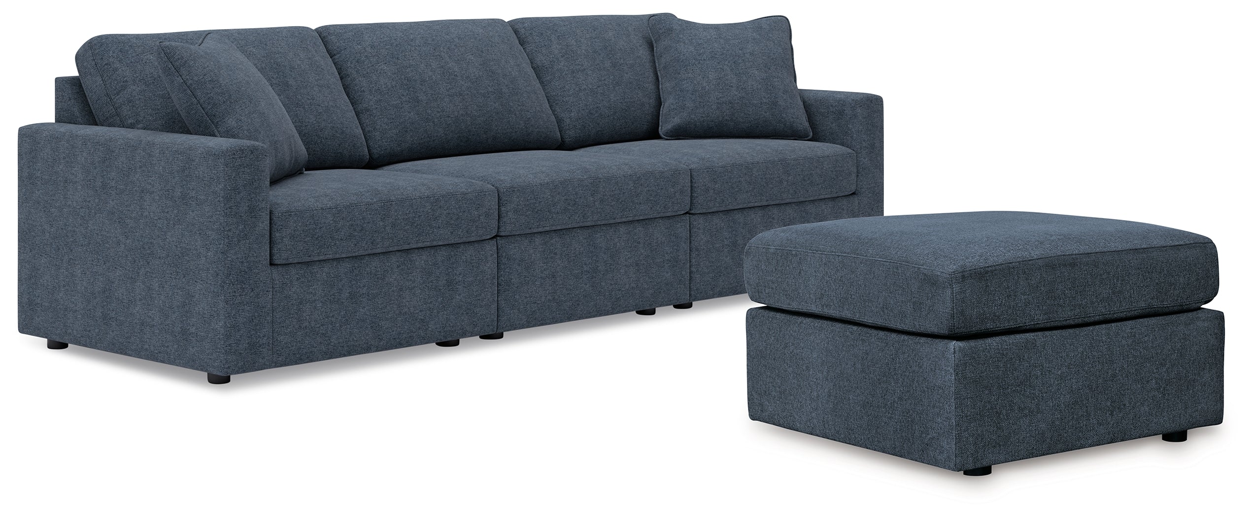 J&M Furniture - Ashley Furniture - Modmax 3-Piece Sectional and Ottoman - 3-Piece Sectional and Ottoman / Ink - 92121U4