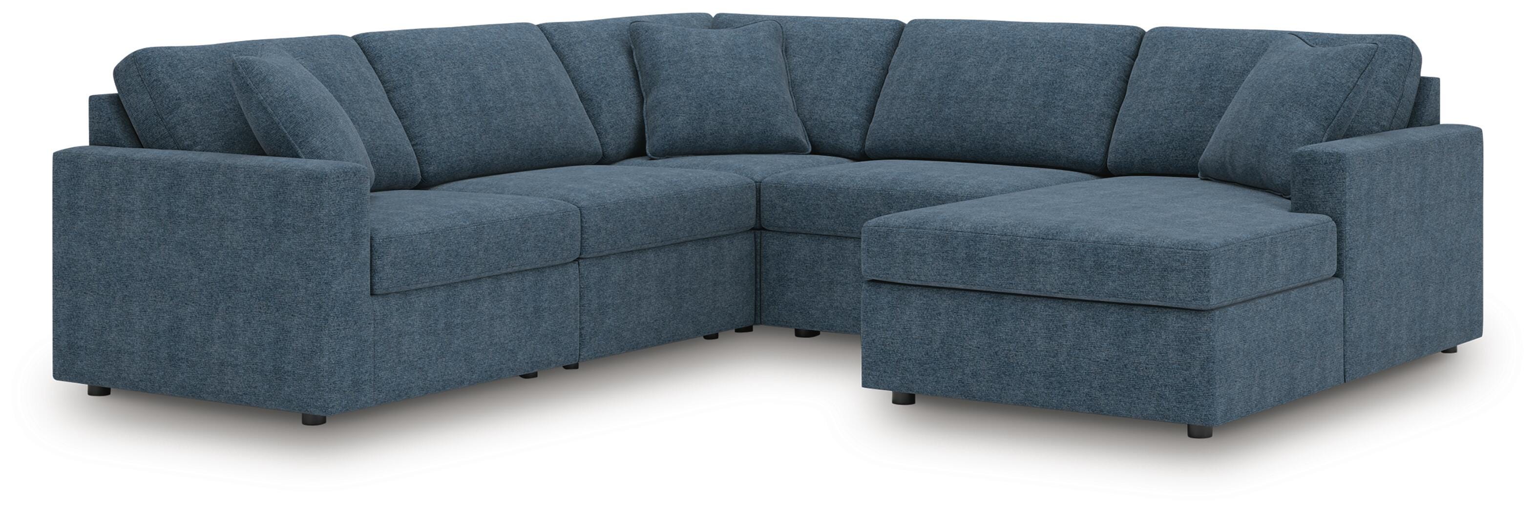 J&M Furniture - Ashley Furniture - Modmax 5-Piece Sectional with Chaise - RAF 5-Piece Sectional with Chaise / Ink - 92121S68