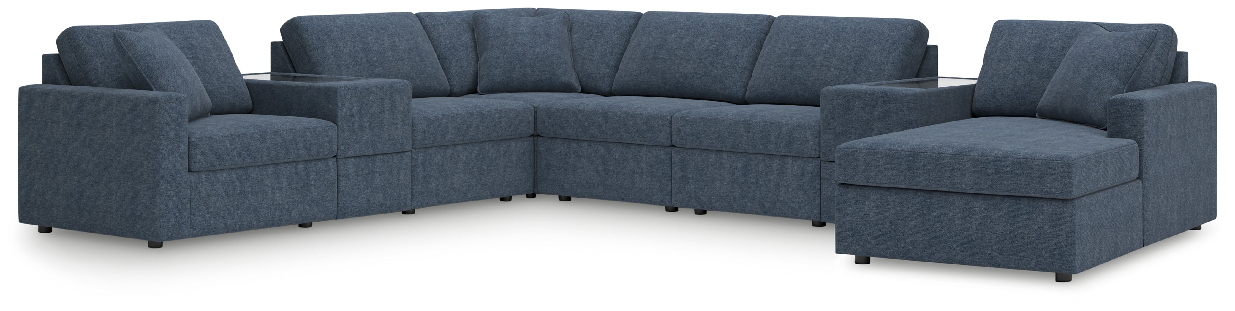 J&M Furniture - Ashley Furniture - Modmax 8-Piece Sectional with Chaise - RAF 8-Piece Sectional with Chaise / Spice - 92102S31