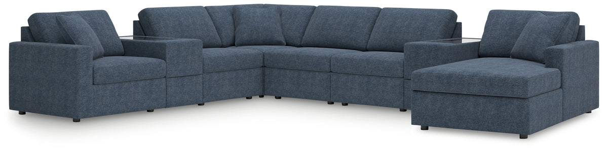J&M Furniture - Ashley Furniture - Modmax 8-Piece Sectional with Chaise - RAF 8-Piece Sectional with Chaise / Spice - 92102S31