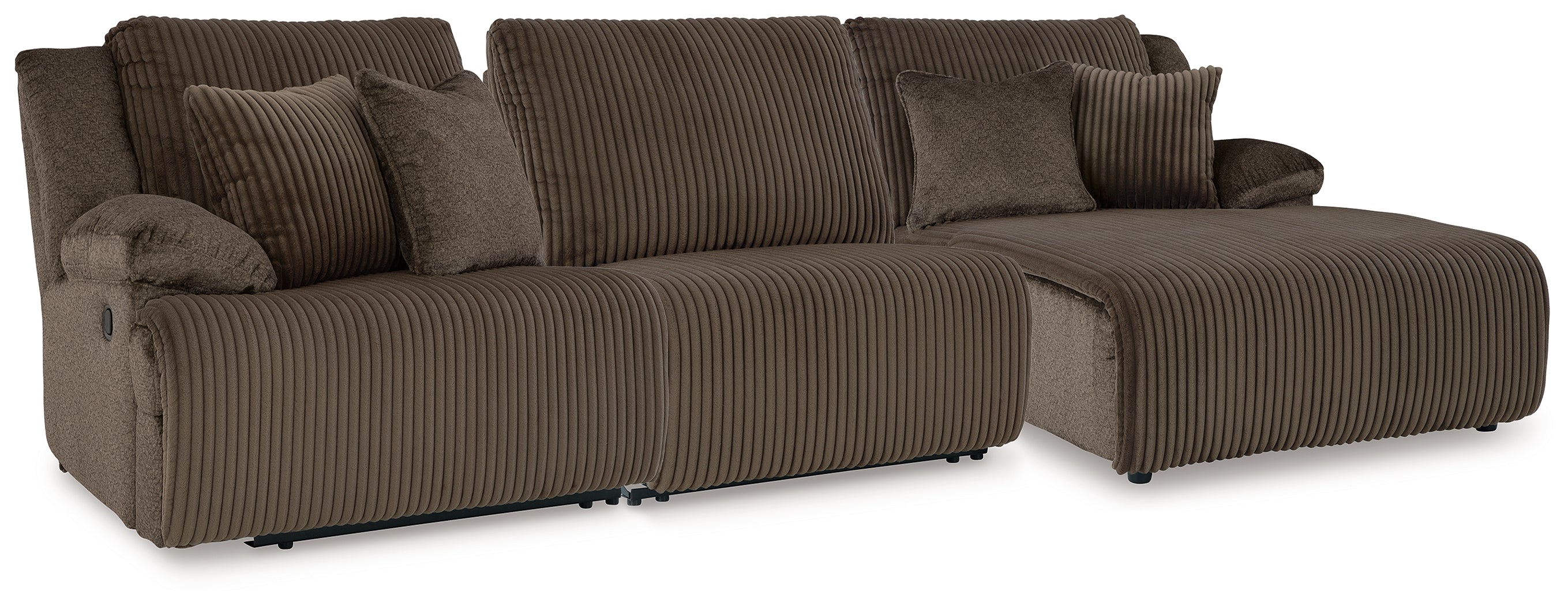 J&M Furniture - Ashley Furniture - Top Tier 3-Piece Sofa Chaise Sectional - 3-Piece Sofa Chaise Sectional / Chocolate - 92705S10