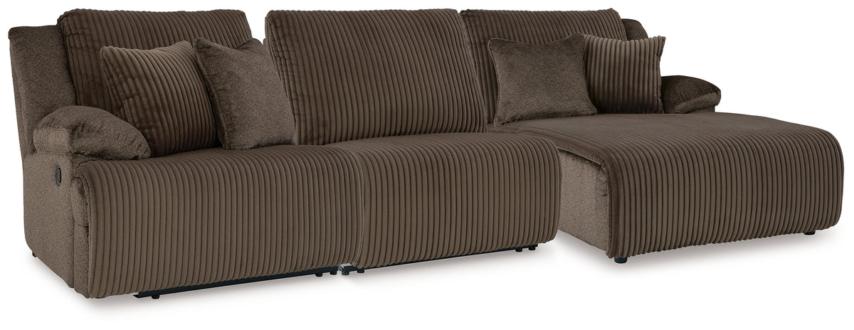 J&M Furniture - Ashley Furniture - Top Tier 3-Piece Sofa Chaise Sectional - 3-Piece Sofa Chaise Sectional / Chocolate - 92705S10