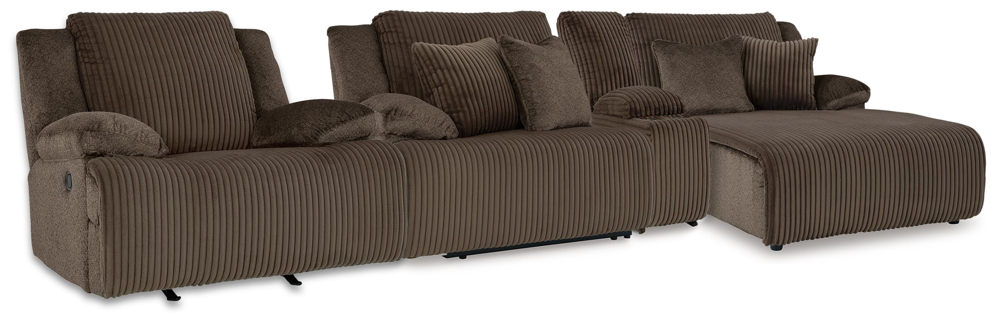 J&M Furniture - Ashley Furniture - Top Tier 3-Piece Sectional and Recliner - 3-Piece Sectional and Recliner - 92705U1