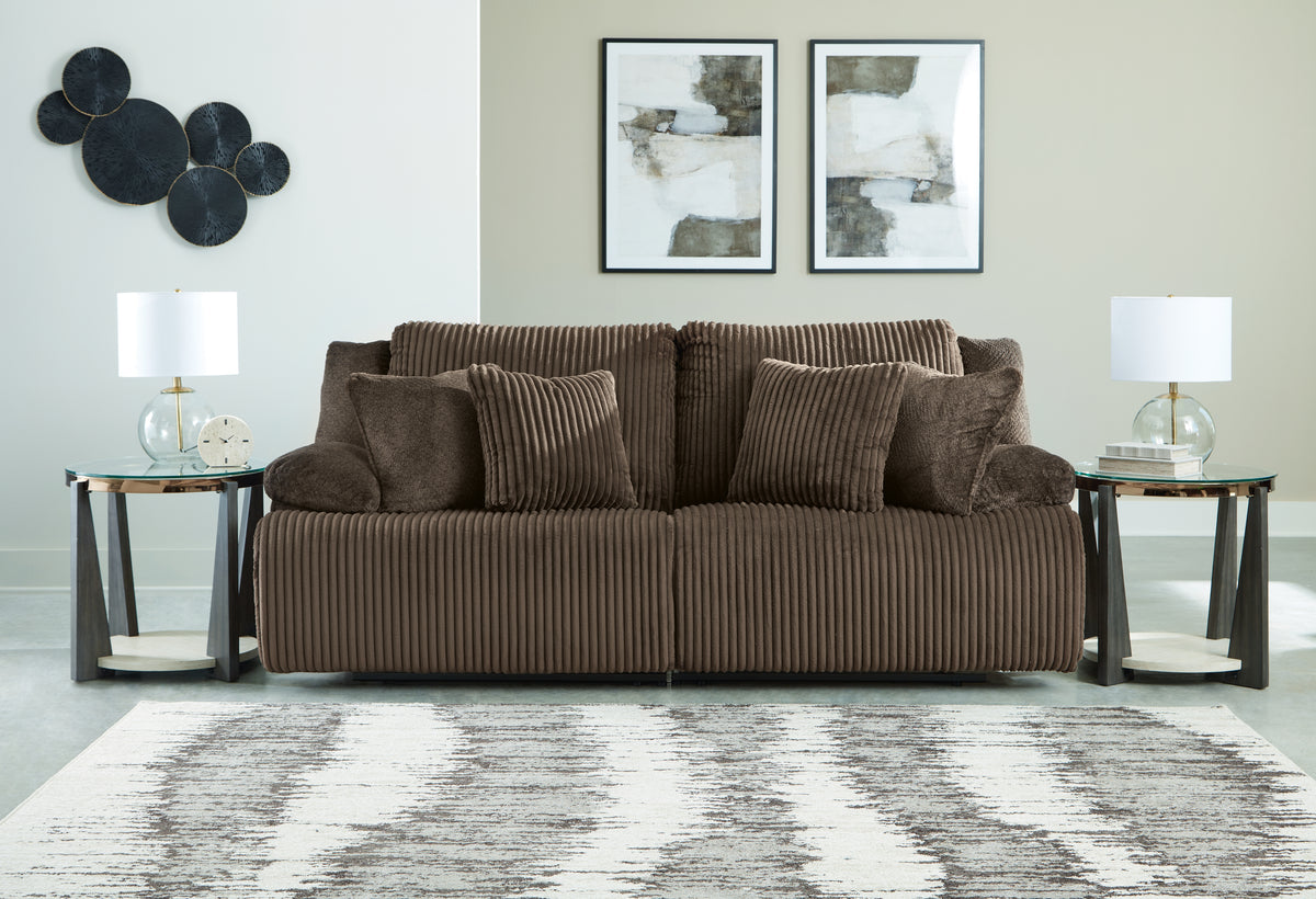 J&M Furniture - Ashley Furniture - Top Tier 2-Piece Sectional Loveseat - 2-Piece Sectional Loveseat / Chocolate - 92705S9