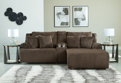 J&M Furniture - Ashley Furniture - Top Tier 3-Piece Reclining Sectional Sofa with Chaise - 3-Piece Reclining Sectional Sofa with Chaise / Alloy - 92706S5