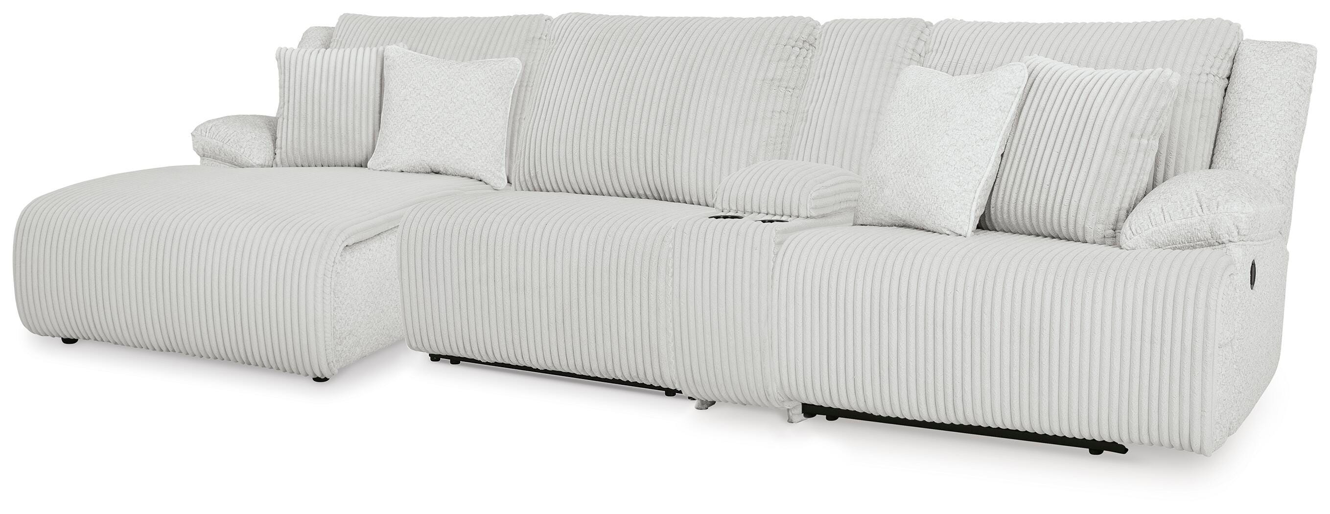 J&M Furniture - Ashley Furniture - Top Tier 4-Piece Reclining Sectional with Chaise - 4-Piece Reclining Sectional with Chaise / Alloy - 92706S12
