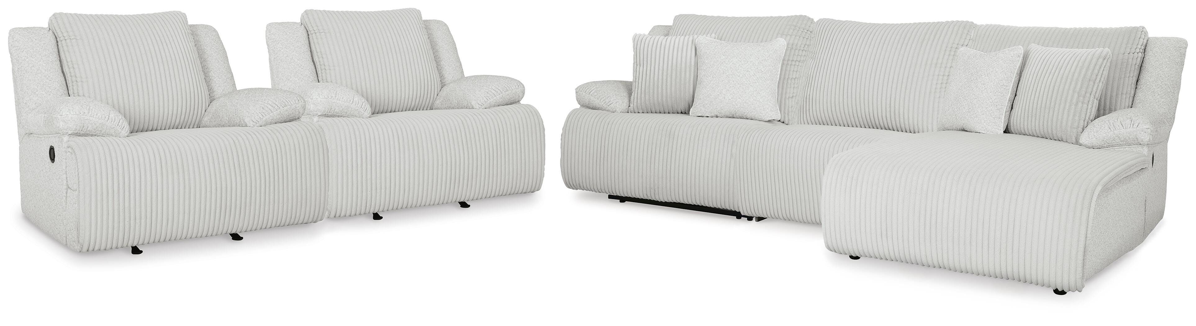 J&M Furniture - Ashley Furniture - Top Tier 3-Piece Reclining Sectional and 2 Recliners - 3-Piece Reclining Sectional and 2 Recliners - 92706U1