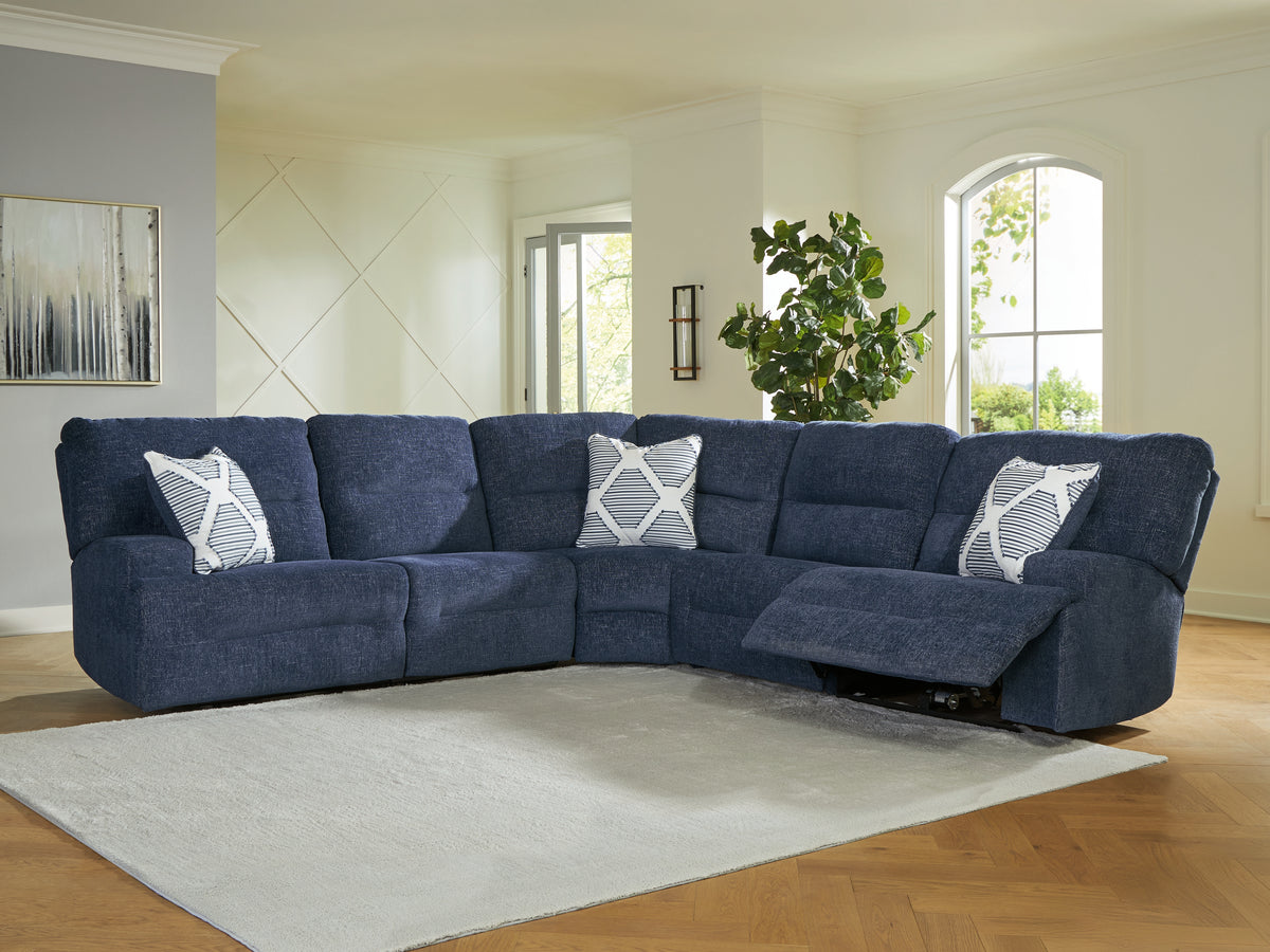 J&M Furniture - Ashley Furniture - Acklen Place 5-Piece Power Reclining Sectional - 5-Piece Power Reclining Sectional / Pewter - 93605S3