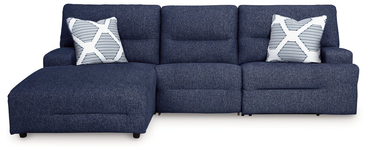 J&M Furniture - Ashley Furniture - Acklen Place 3-Piece Power Reclining Sectional - 3-Piece Power Reclining Sectional / Pewter - 93605S7