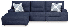 J&M Furniture - Ashley Furniture - Acklen Place 3-Piece Power Reclining Sectional - 3-Piece Power Reclining Sectional / Pewter - 93605S7