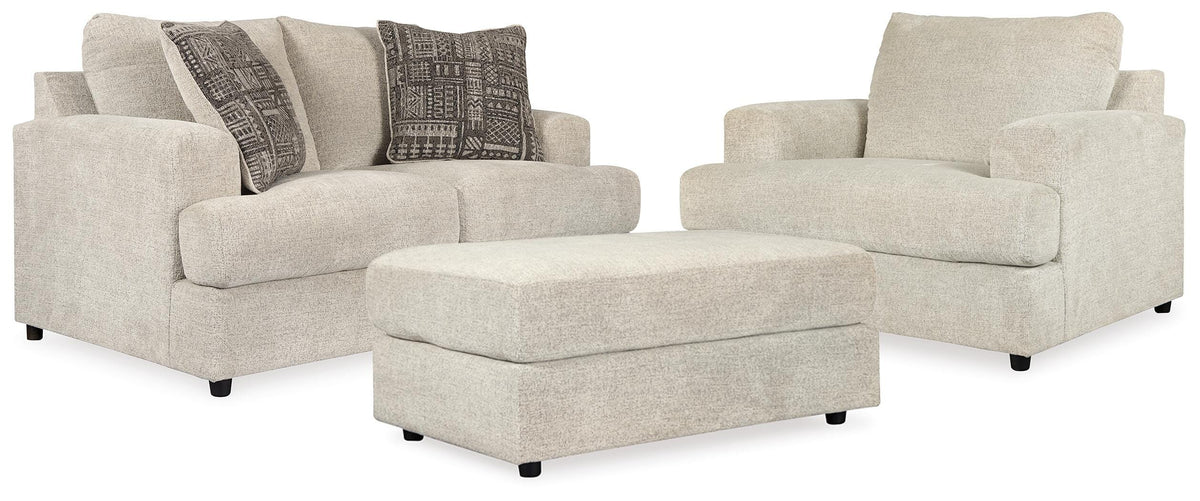 J&M Furniture - Ashley Furniture - Soletren Loveseat, Oversized Chair and Ottoman - Loveseat, Oversized Chair and Ottoman - 95104U14