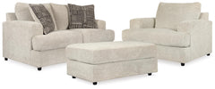 J&M Furniture - Ashley Furniture - Soletren Loveseat, Oversized Chair and Ottoman - Loveseat, Oversized Chair and Ottoman - 95104U14