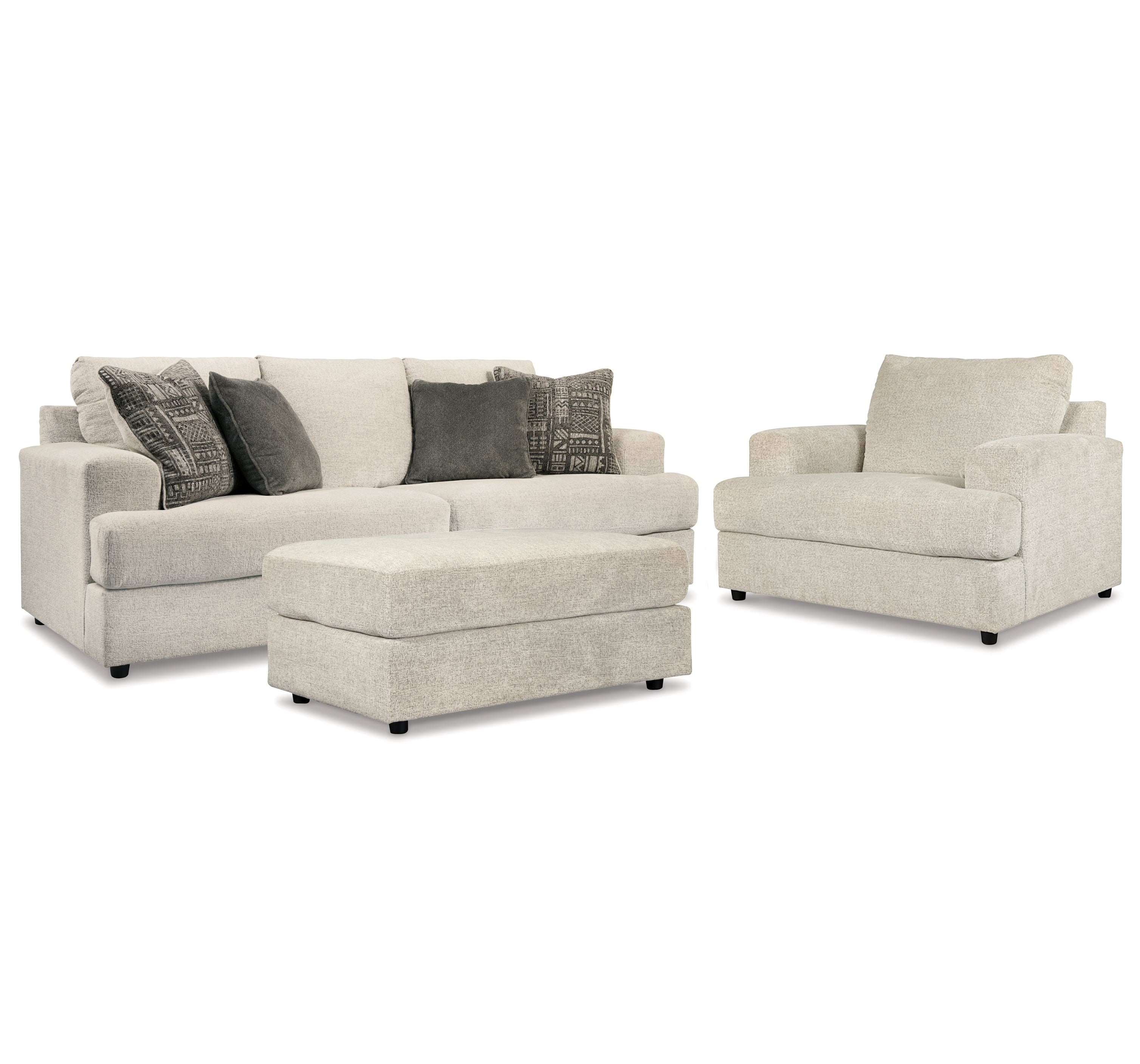 J&M Furniture - Ashley Furniture - Soletren Sofa, Chair, and Ottoman - Sofa, Chair, and Ottoman - 95104U4