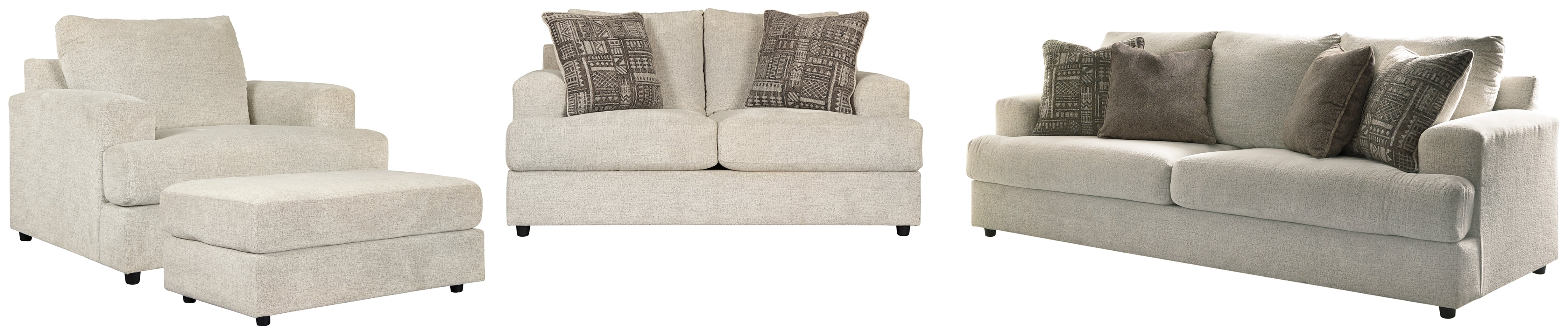 J&M Furniture - Ashley Furniture - Soletren Sofa, Loveseat, Oversized Chair and Ottoman - Sofa, Loveseat, Oversized Chair and Ottoman - 95104U11