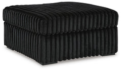 Midnight-Madness 3-Piece Sectional with Double Chaise and Ottoman