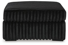 Midnight-Madness 2-Piece Sectional and Oversized Accent Ottoman