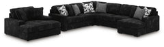 J&M Furniture - Ashley Furniture - Midnight-Madness 4-Piece Sectional and Oversized Chaise - 4-Piece Sectional and Oversized Chaise - 98103U2