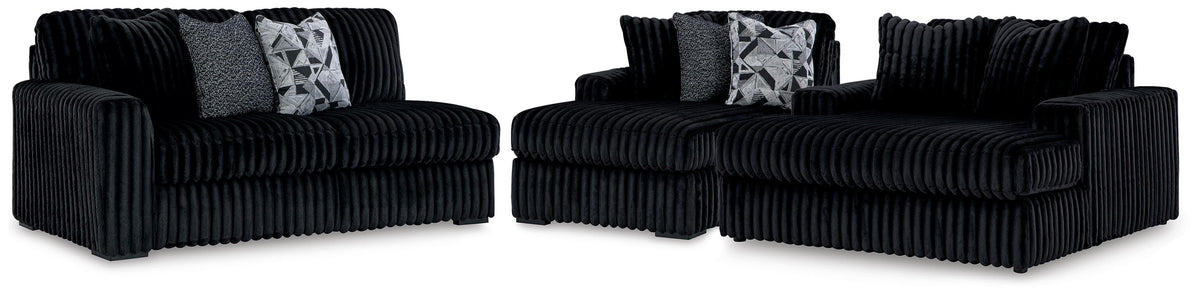 J&M Furniture - Ashley Furniture - Midnight-Madness 2-Piece Sectional and Oversized Chaise - 2-Piece Sectional and Oversized Chaise - 98103U5
