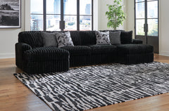 J&M Furniture - Ashley Furniture - Midnight-Madness 3-Piece Sectional with Chaise - LAF 3-Piece Sectional with Chaise / Onyx - 98103S9
