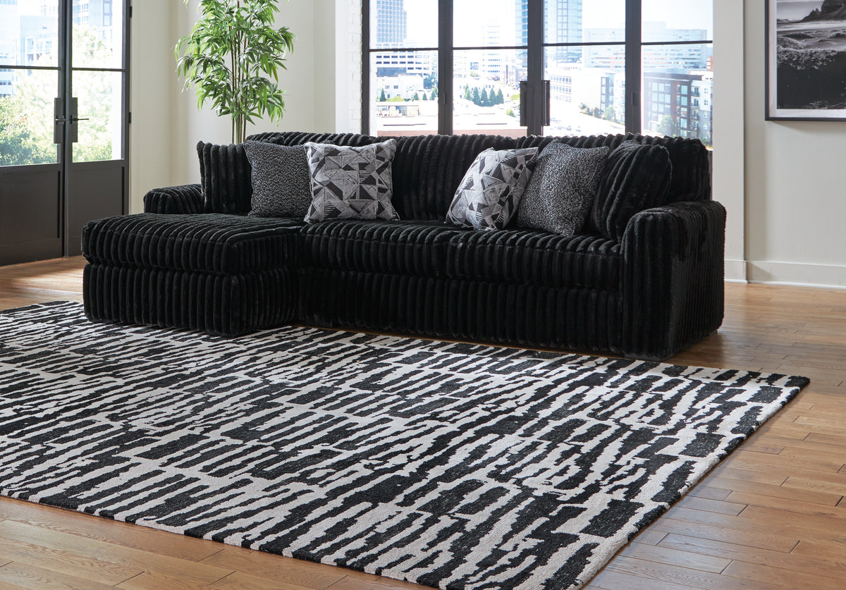 J&M Furniture - Ashley Furniture - Midnight-Madness 2-Piece Sectional Sofa with Chaise - RAF 2-Piece Sectional Sofa with Chaise / Chocolate - 98104S1