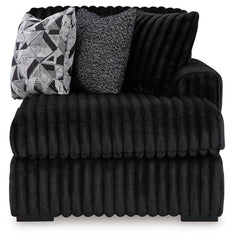 Midnight-Madness 4-Piece Sectional and Oversized Accent Ottoman