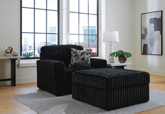 J&M Furniture - Ashley Furniture - Midnight-Madness Oversized Chair and Ottoman - Oversized Chair and Ottoman - 98103U15