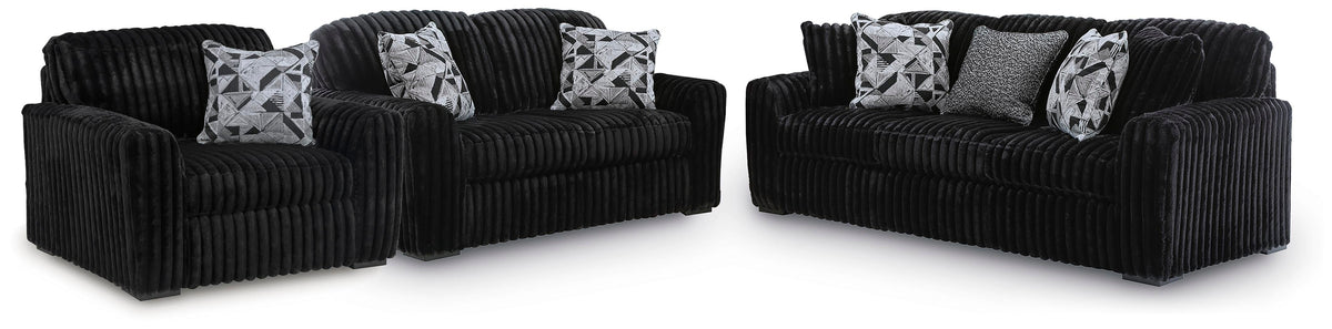 J&M Furniture - Ashley Furniture - Midnight-Madness Sofa, Loveseat and Oversized Chair - Sofa, Loveseat and Oversized Chair - 98103U14