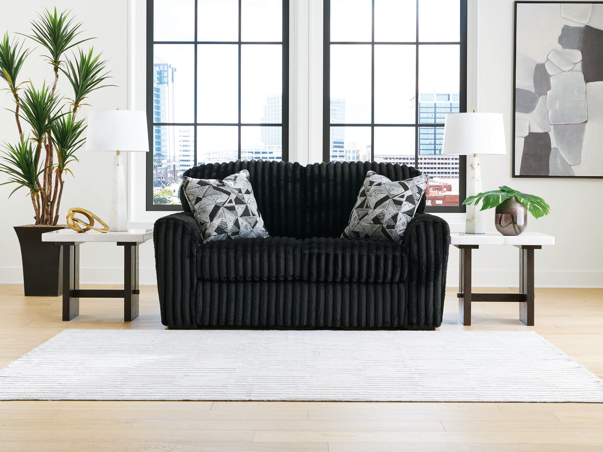 J&M Furniture - Ashley Furniture - Midnight-Madness Loveseat - Loveseat / Chocolate - 9810435