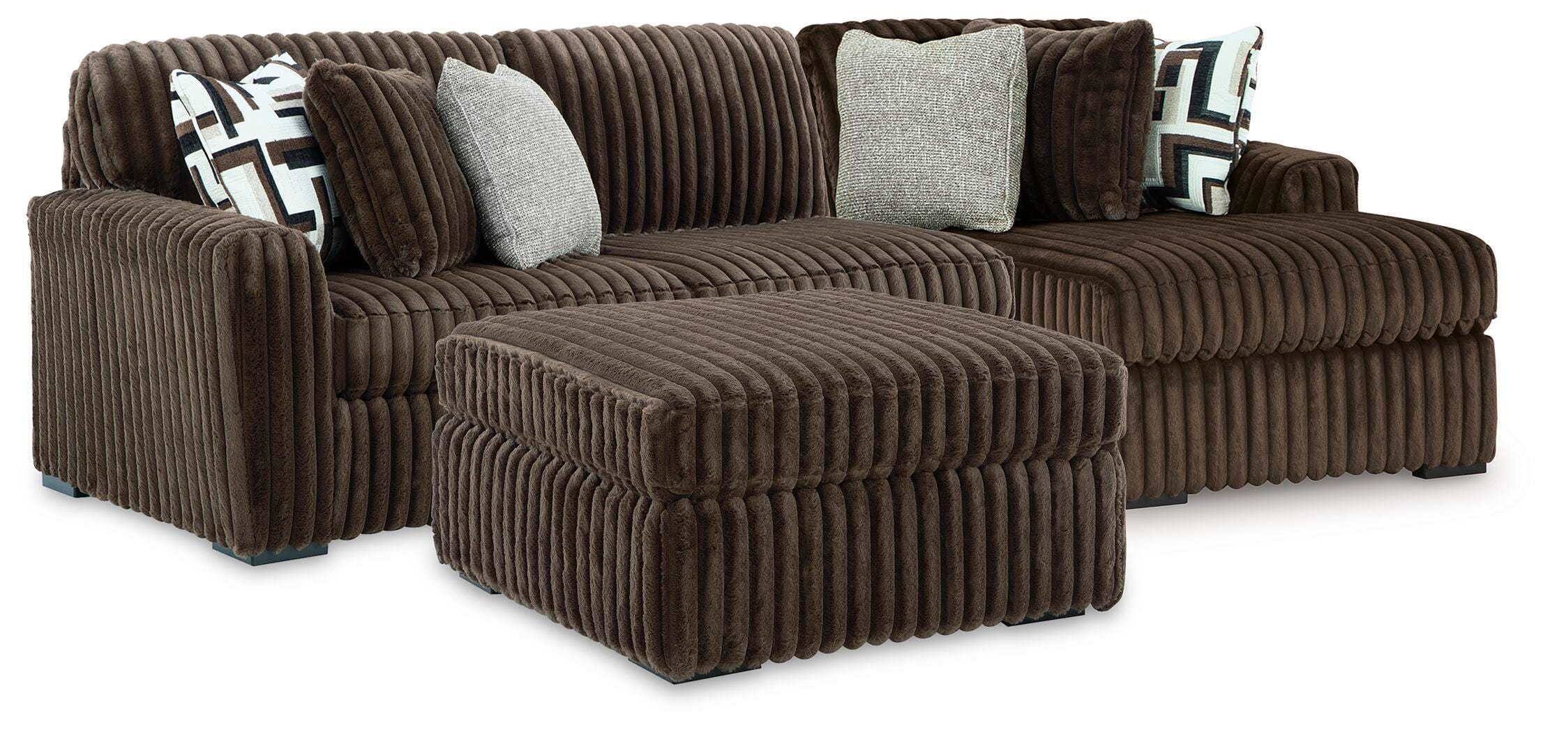 J&M Furniture - Ashley Furniture - Midnight-Madness 2-Piece Sectional and Ottoman - 2-Piece Sectional and Ottoman - 98104U7