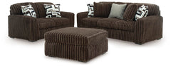 J&M Furniture - Ashley Furniture - Midnight-Madness Sofa, Loveseat and Oversized Accent Ottoman - Sofa, Loveseat and Oversized Accent Ottoman - 98104U2