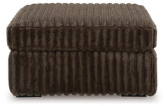 Midnight-Madness 3-Piece Double Chaise Sectional and Ottoman
