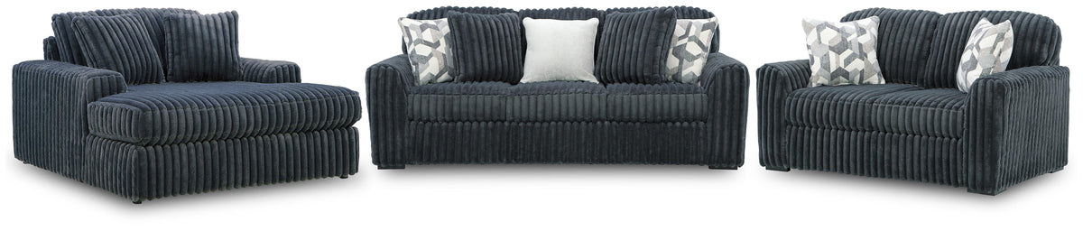 J&M Furniture - Ashley Furniture - Midnight-Madness Sofa, Loveseat and Oversized Chaise - Sofa, Loveseat and Oversized Chaise - 98105U2