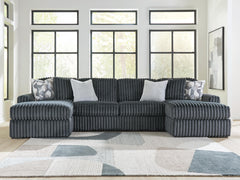J&M Furniture - Ashley Furniture - Midnight-Madness 3-Piece Double Chaise Sectional - RAF 3-Piece Double Chaise Sectional - 98105S7
