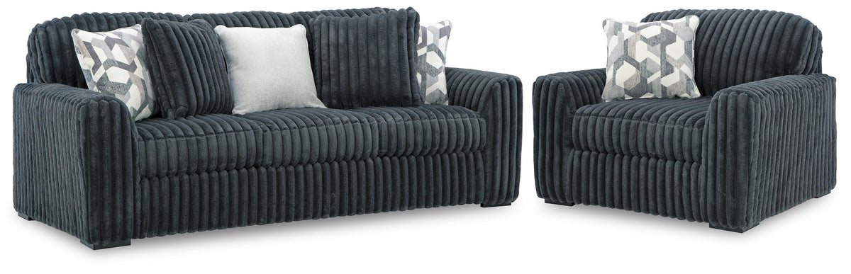 J&M Furniture - Ashley Furniture - Midnight-Madness Sofa and Oversized Chair - Sofa and Oversized Chair - 98105U3