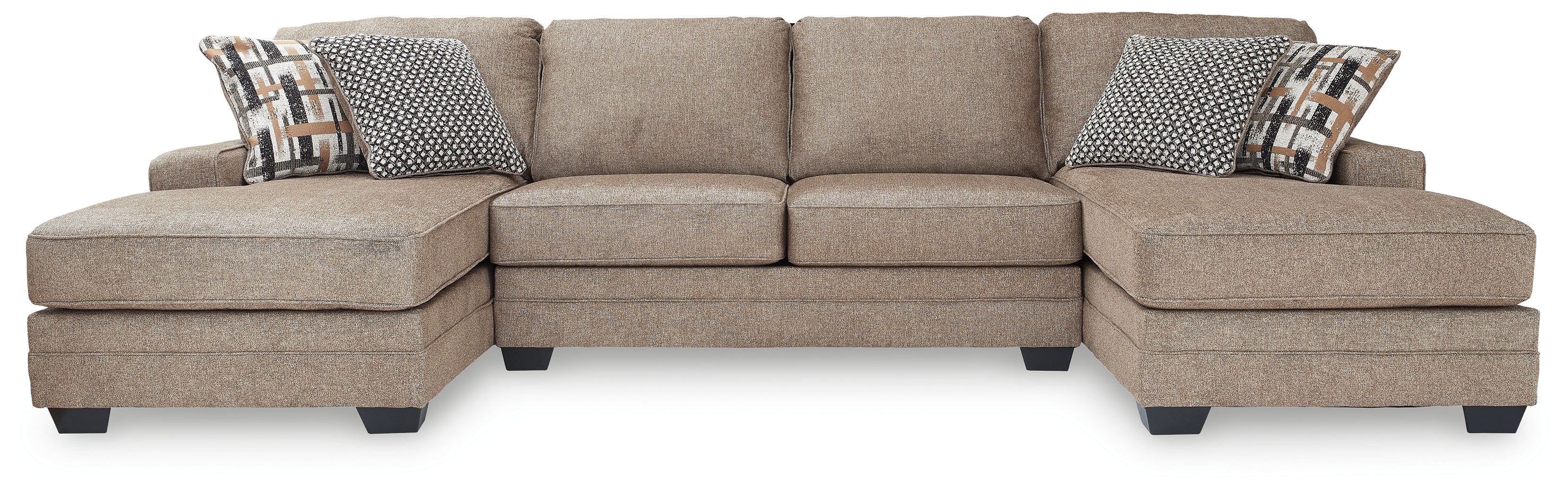 J&M Furniture - Ashley Furniture - Cannonbrook 3-Piece Sectional with Chaise - LAF 3-Piece Sectional with Chaise / Nutmeg - 98201S2