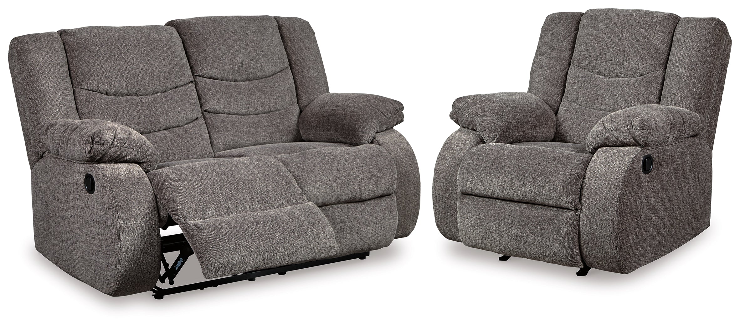 J&M Furniture - Ashley Furniture - Tulen Reclining Loveseat and Recliner - Reclining Loveseat and Recliner - 98606U3