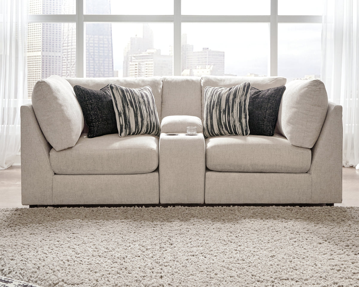 J&M Furniture - Ashley Furniture - Kellway 3-Piece Sectional Loveseat - 3-Piece Sectional Loveseat / Bisque - 98707S8