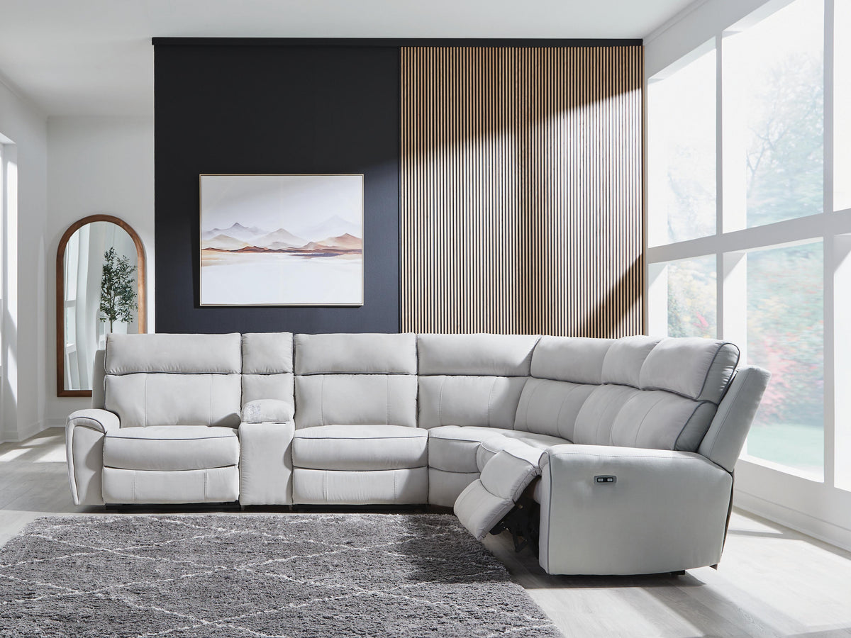 J&M Furniture - Ashley Furniture - Social Pointe 6-Piece Power Reclining Sectional - 6-Piece Power Reclining Sectional - PC98802S10