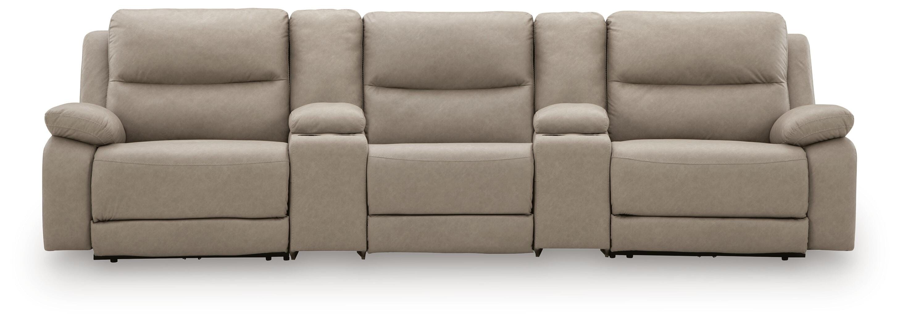 J&M Furniture - Ashley Furniture - Narwhal Place 5-Piece Reclining Sectional with Storage Consoles - 5-Piece Reclining Sectional with Storage Consoles - PC99201S39